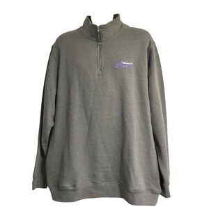 Charles River Mens XXL Gray Quarter Zip Pullover The Coronation Embroidery Sweat